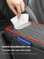 🚗👜Caja de almacenamiento multifuncional para coche 3 en 1 de piel.