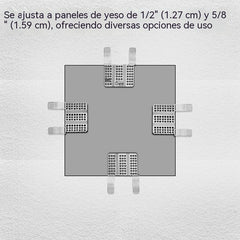 🏠【Un juego de 10 piezas cuesta 27 euros.】Clips de fijación para paneles de yeso, aptos para paneles de 1/2" y 5/8", para reparar paredes de paneles de yeso dañadas.