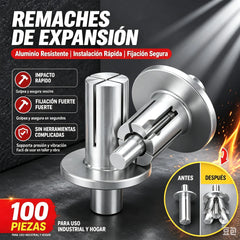 🔥【100 piezas 24 euros】🧰🔧 Remaches de aluminio con expansión de martillo: ¡fijación rápida y segura sin esfuerzo!🔩
