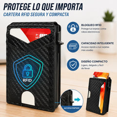 🔒 Cartera Inteligente Pop-Up con RFID – Acceso Rápido y Estilo Premium