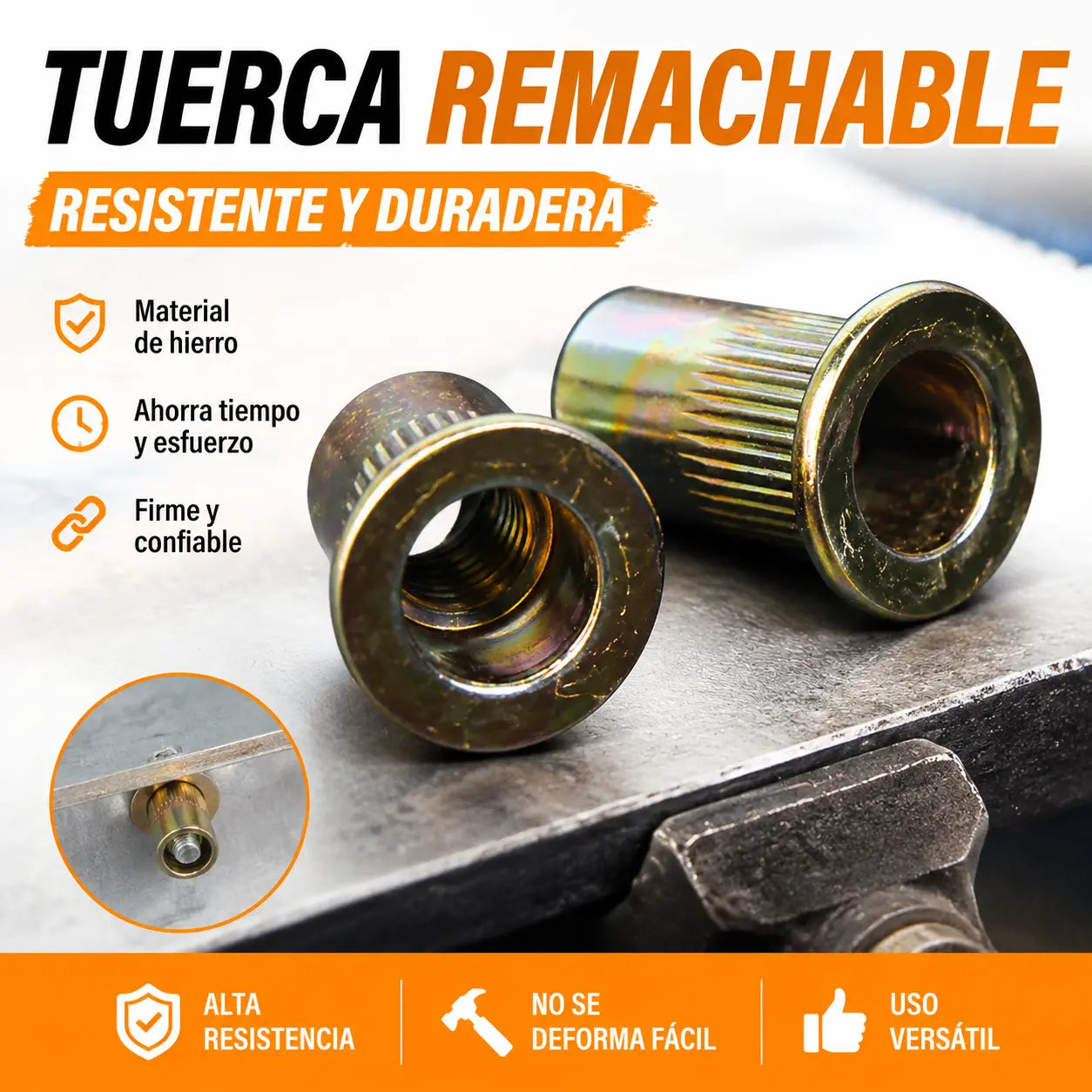 【166 piezas】🏆¡Último día de oferta especial, ahorra un 49%!🛠️Herramientas para remaches roscados, juego de remaches roscados M3, M4, M5, M6 y M8