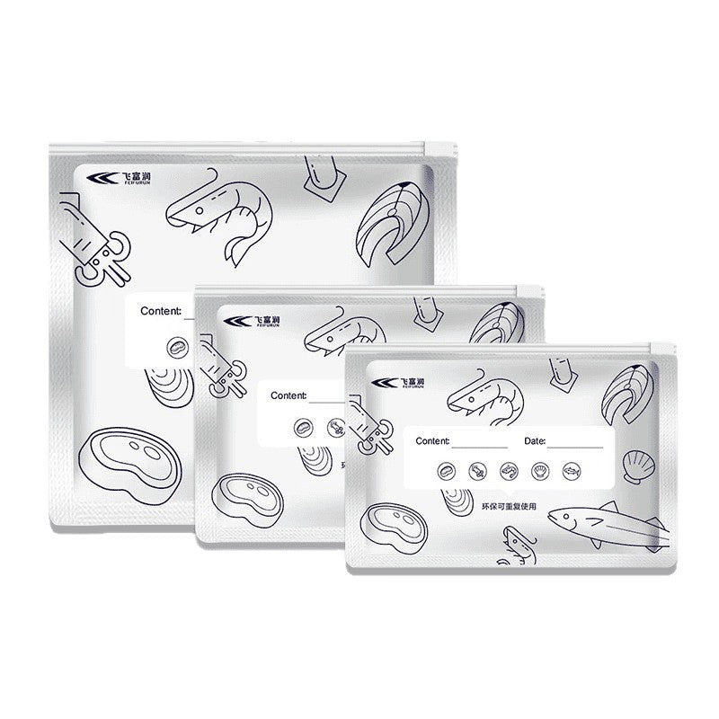 Bolsas de aluminio antibacterianas aptas para uso alimentario, para refrigerador o uso doméstico, para la conservación y el sellado de carne y verduras congeladas.