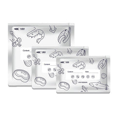 Bolsas de aluminio antibacterianas aptas para uso alimentario, para refrigerador o uso doméstico, para la conservación y el sellado de carne y verduras congeladas.