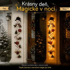 🎄 Vianočná svietiaca dekorácia na dvere MerryCascade | 6 slávnostných dizajnov, teplé svetlo, 3D detaily a priestorovo úsporný vertikálny dizajn ✨