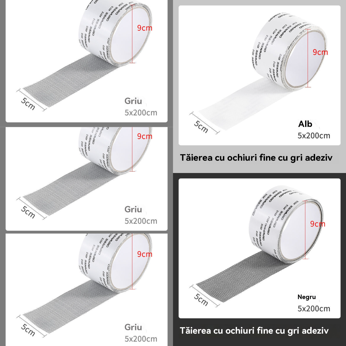 🛠️【5 piezas】✨ Cinta Reparadora para Mosquitera Invisible y Resistente al Agua