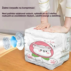 ✨🗃️ Sada 5 kusů 💨 Velké stlačitelné úložné tašky: Není potřeba žádné vzduchové čerpadlo, nepropustné, ideální pro úsporu místa v kufru i doma ✈️
