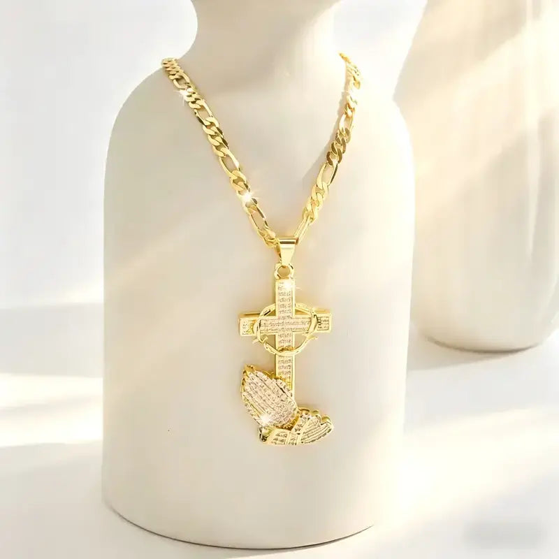 🎀💖Collar largo de diamantes en forma de cruz