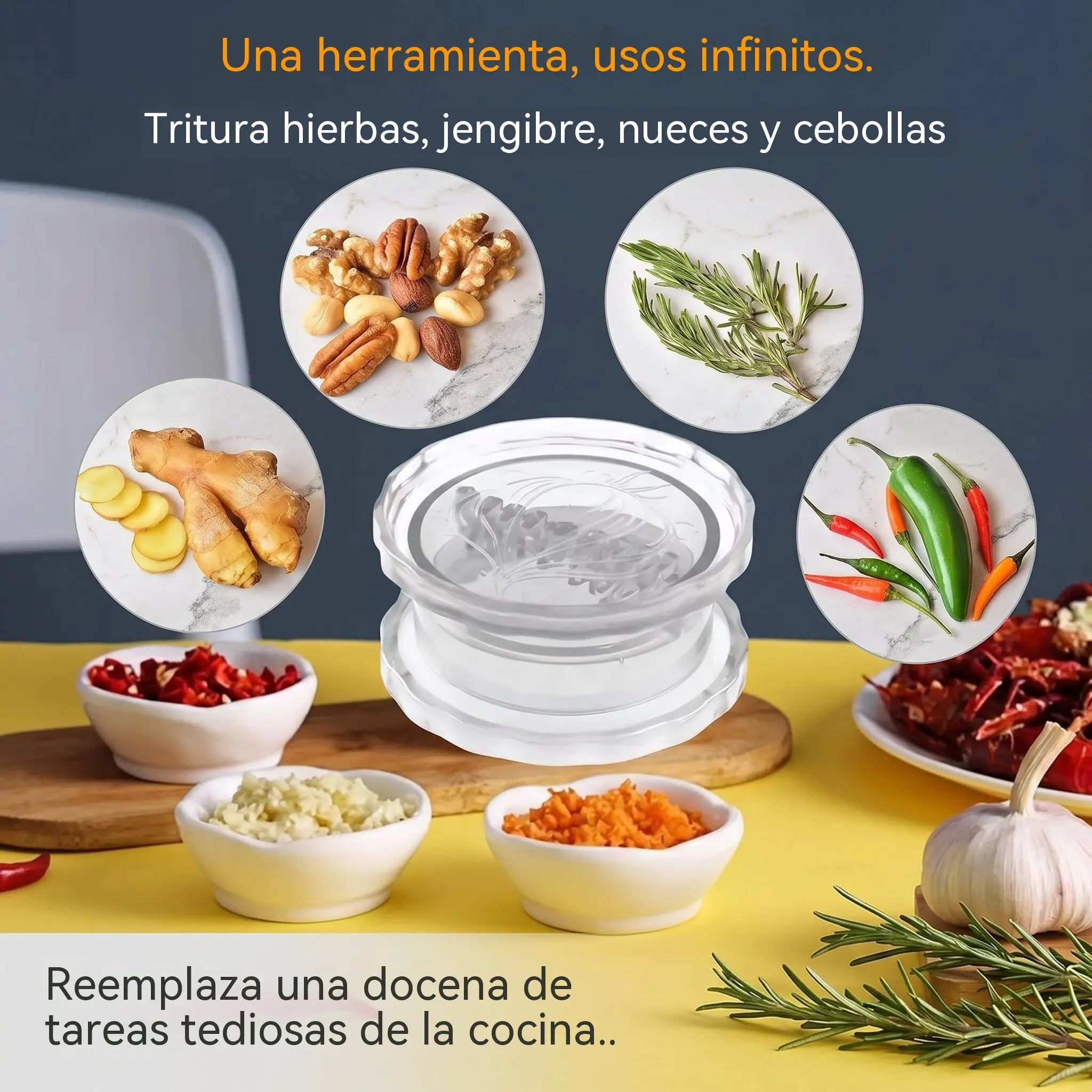 🧄🔄【3 artículos por 26 euros】Prensa de ajos manual. ¡Disfruta de un 49% de descuento!