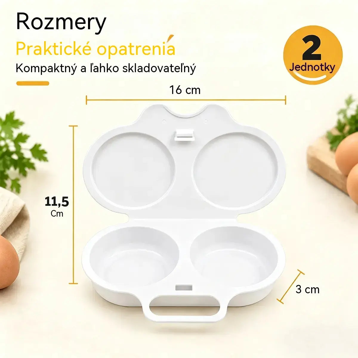 Hrniec na vajíčka do mikrovlnky: dvojitý, nepriľnavý a ľahko sa čistí.