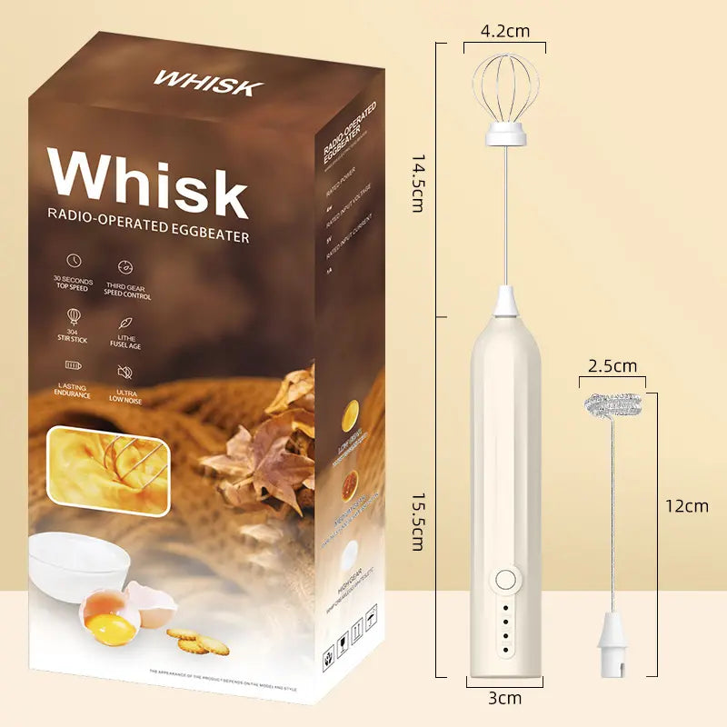 🔥50% de descuento🔥☕ Espumador de leche eléctrico, 2 cabezales diferentes, 3 velocidades ajustables. ✨✨
