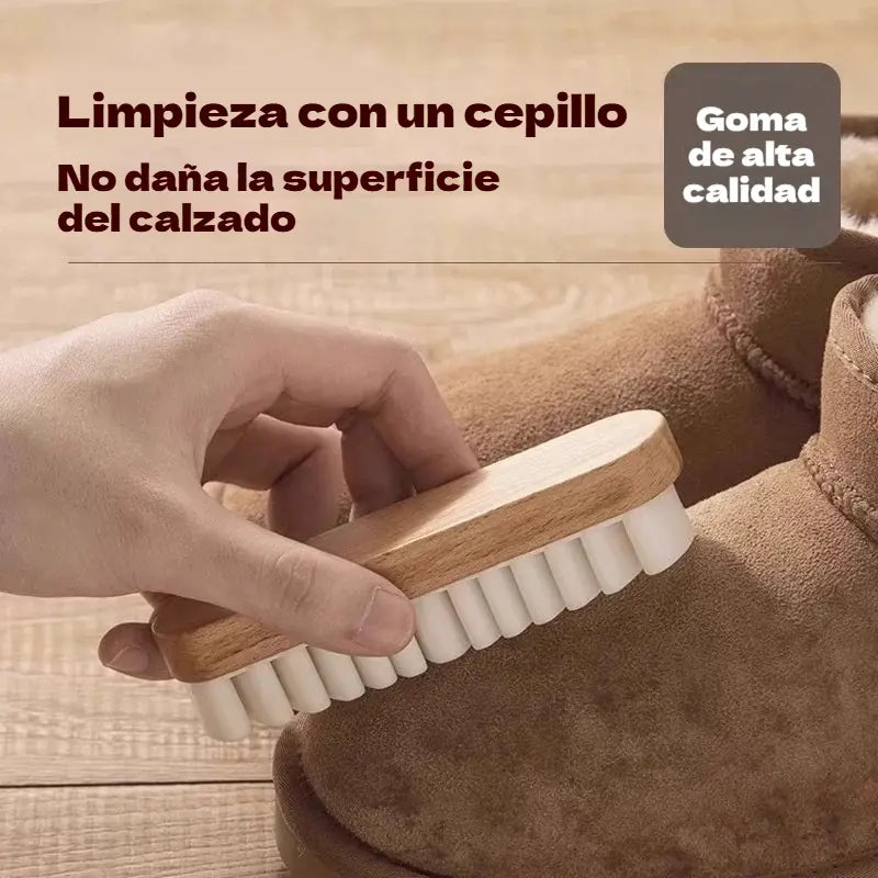 ✨【Paquete de 2】🥾Cepillo de goma para zapatos de gamuza