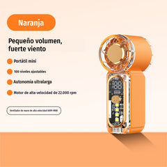 🥳🌬️Ventilador pequeño portátil de alta velocidad y larga duración.