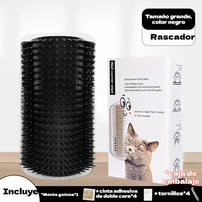 🐱🌿 Rascador para gatos: permite que tu gato se limpie solo en casa, dejando su pelaje suave y reduciendo las bolas de pelo ✨🧶