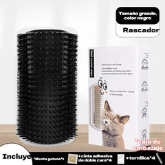 🐱🌿 Rascador para gatos: permite que tu gato se limpie solo en casa, dejando su pelaje suave y reduciendo las bolas de pelo ✨🧶