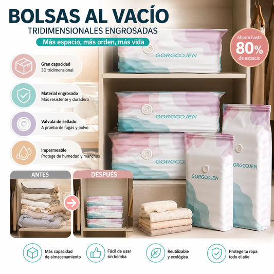 30%OFF🧳 5 artículos por 27 euros 💨 Bolsa de almacenamiento al vacío grande y compresible: no requiere bomba, es a prueba de fugas e ideal para ahorrar espacio en maletas y en casa ✈️