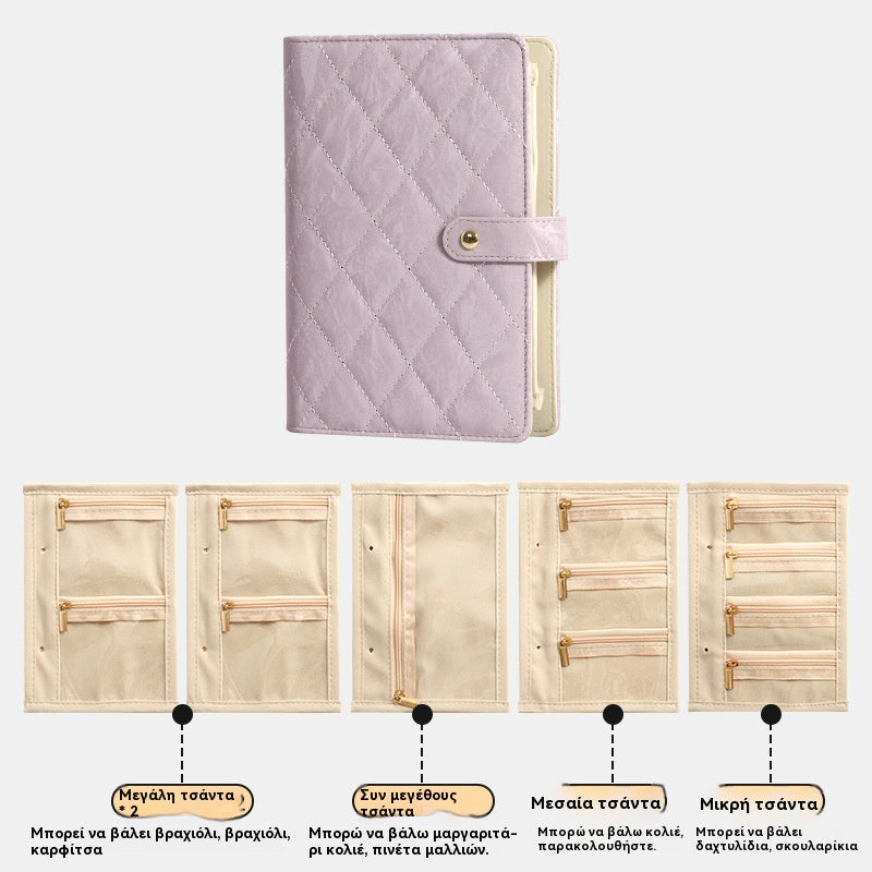 🔥📢 ¡Disfruta ahora de un 50% de descuento! 💎✨ Elegante y portátil organizador de joyas con múltiples compartimentos internos.