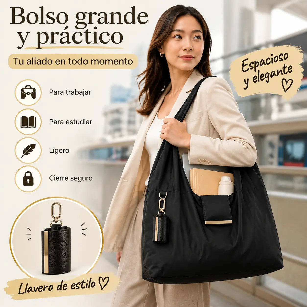 🌀✨Bolsa de almacenamiento para llaveros ecológica de gran capacidad