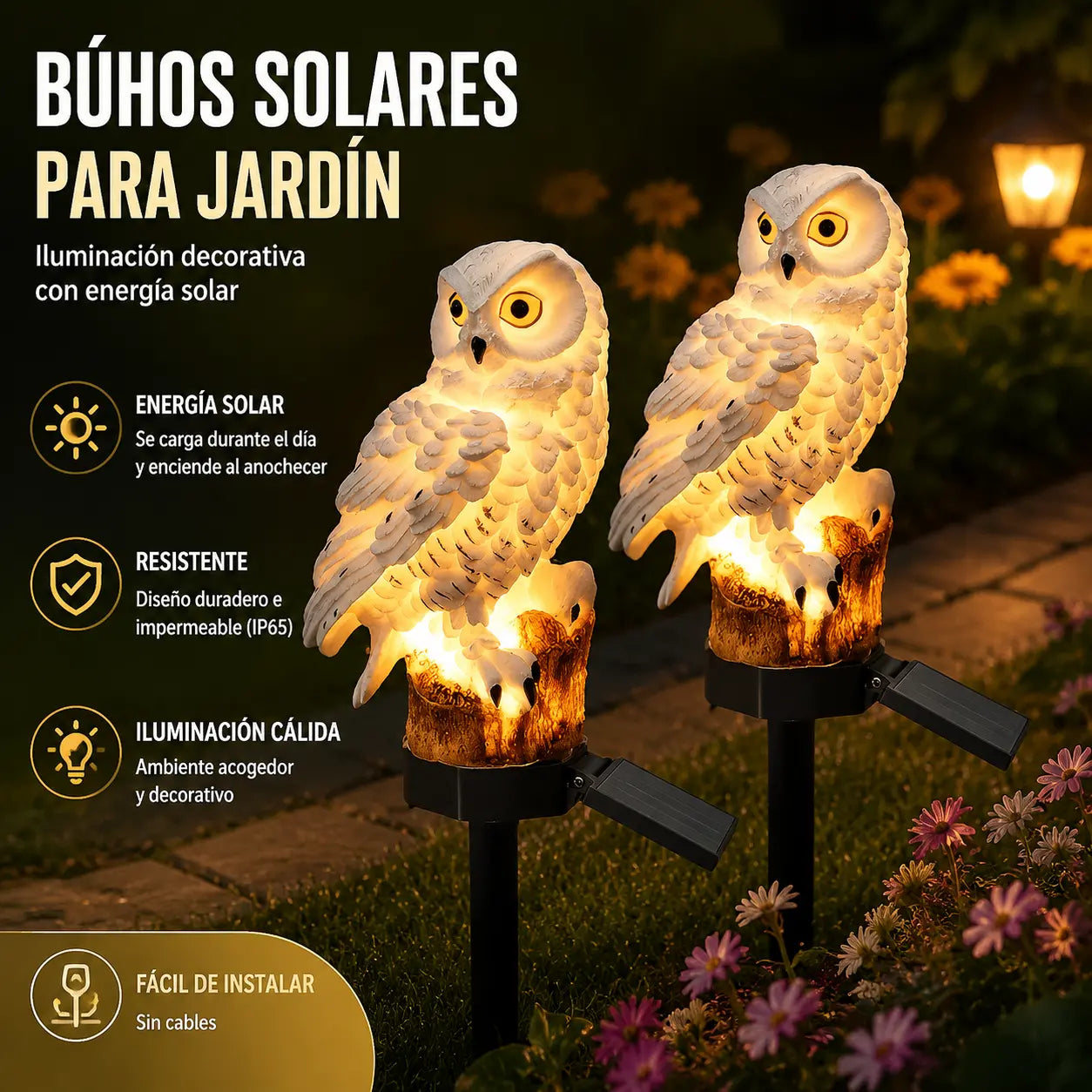 🦅 Luz solar de jardín con diseño de águila ¡50 % de descuento!