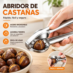 🌰2 unidades por 22 €🌰 Abre Castañas de Acero Inoxidable ¡Rápido y Sin Esfuerzo!