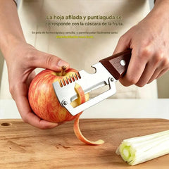 🥳50% de descuento🔥【2 artículos por 23 euros】🧅🔪 Pelador de cocina multifuncional 3 en 1: ¡Pela, pica verduras, corta carne y abre botellas! 🔥