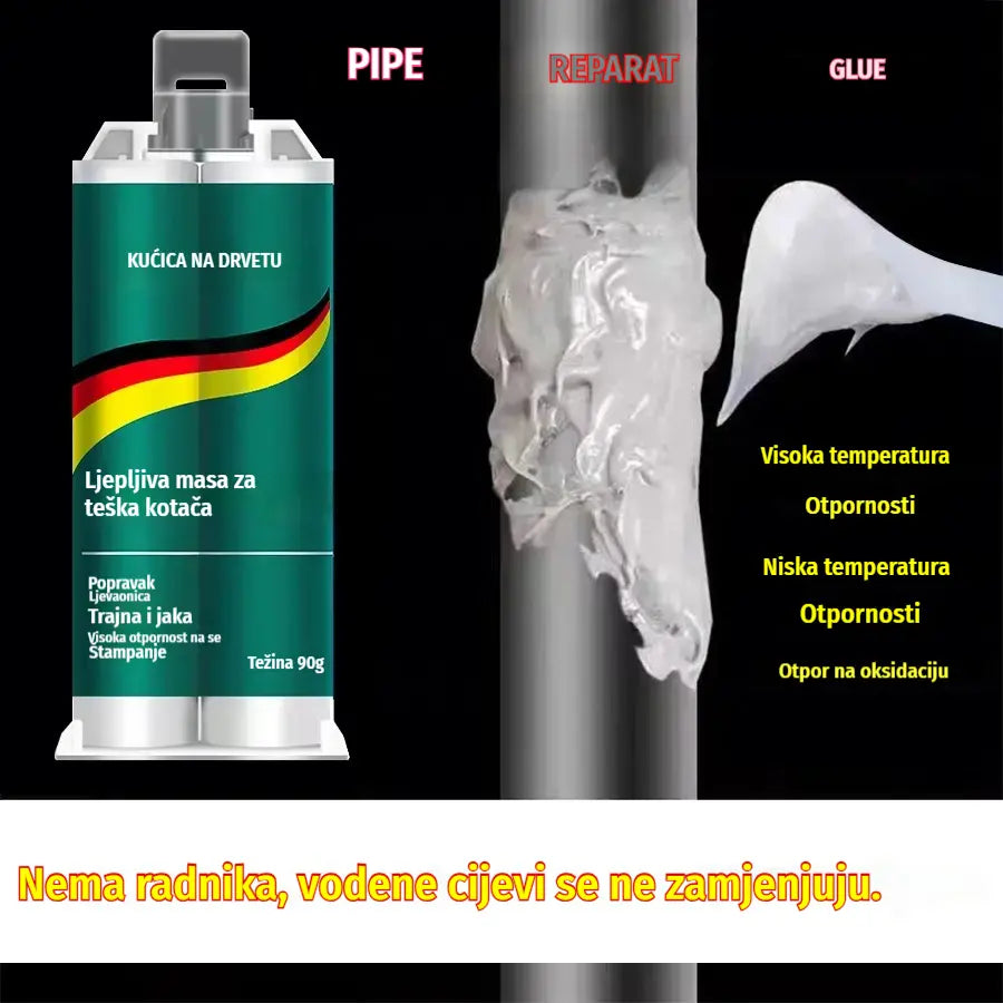 【Set od 3 dijela】🔥50% popusta na ograničeno vrijeme! 🛠️Visokojako AB ljepilo za popravak metala
