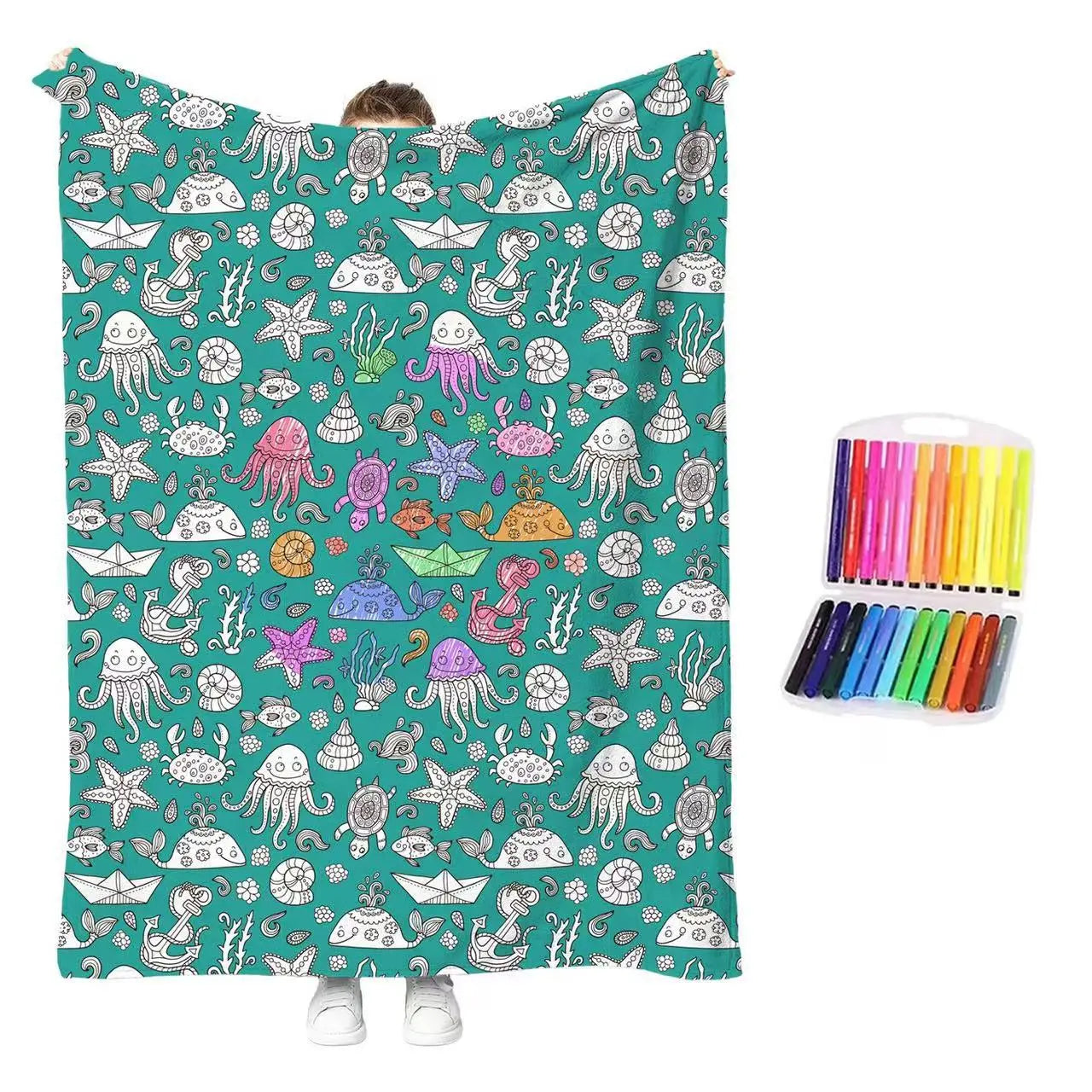 🎨Set de colorear creativo con manta cómoda
