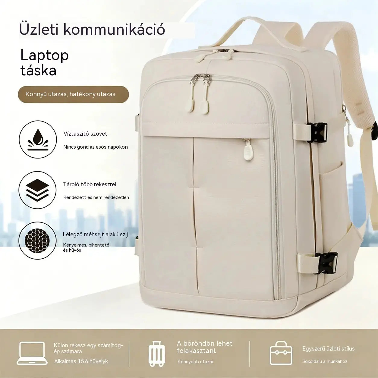 Kompakt és Tartós Kézitáska Utazásokhoz ✈️