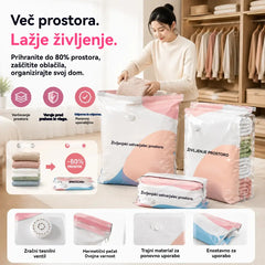 🧳【5-delni komplet 29 evrov】💨 Velika, stisljiva vakuumska vrečka za shranjevanje: črpalka ni potrebna, neprepustna in idealna za prihranek prostora v kovčkih in doma ✈️