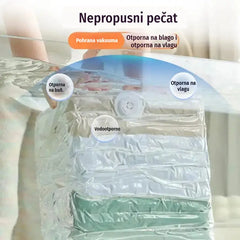✨🗃️ Set od 5 dijelova 💨 Velike kompresibilne vrećice za pohranu: Nije potrebna zračna pumpa, nepropusne, idealne za uštedu prostora u koferu i kod kuće ✈️