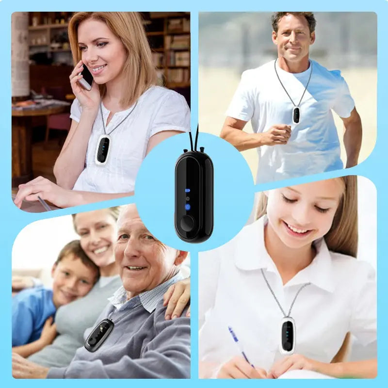 🌬️ Purificador de Aire Personal Portátil, Generador de Iones Negativos, Recargable USB, Compacto y Ligero para Hogar, Oficina y Viajes