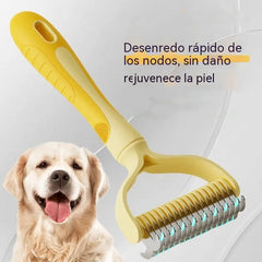 🐶【🔥2 piezas 24 euros】🧹 Cepillo autolimpiante de doble cara para mascotas: elimina el pelo muerto y reduce la caída del pelo en perros y gatos.