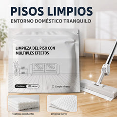 100 unidades de pastillas limpiadoras multiusos antibacterianas y desodorizantes | Aptas para madera dura, suelos laminados, azulejos y paredes de autocaravana