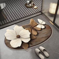 ✨【30 × 40 cm + 40 × 60 cm】Set de 2 alfombrillas por solo 28 €💕 Alfombrilla de Baño 3D Súper Absorbente y Antideslizante – ¡Adiós al Suelo Mojado!