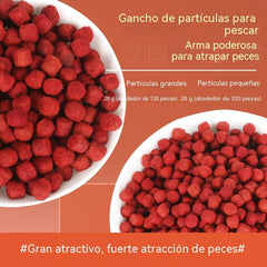 🔥🔥【10 piezas】(5 botellas de granulado grande + 5 botellas de granulado pequeño)Pellets de Cebo de Proteína Animal Fresca