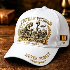 🧢🤠Gorra conmemorativa para veteranos de la guerra de Vietnam 🎁 Compra cualquier gorra y recibe una moneda conmemorativa de doble cara de regalo.