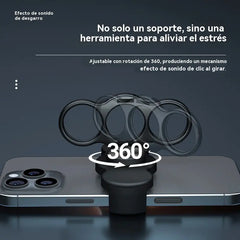 🔥Compre 1 y obtenga 1 gratis（2 piezas）🔥El anillo de clip trasero de tres dedos gira y pliega el soporte del teléfono