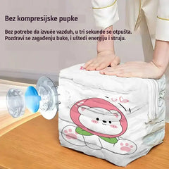 ✨🗃️ Set od 5 dijelova 💨 Velike kompresibilne vrećice za pohranu: Nije potrebna zračna pumpa, nepropusne, idealne za uštedu prostora u koferu i kod kuće ✈️