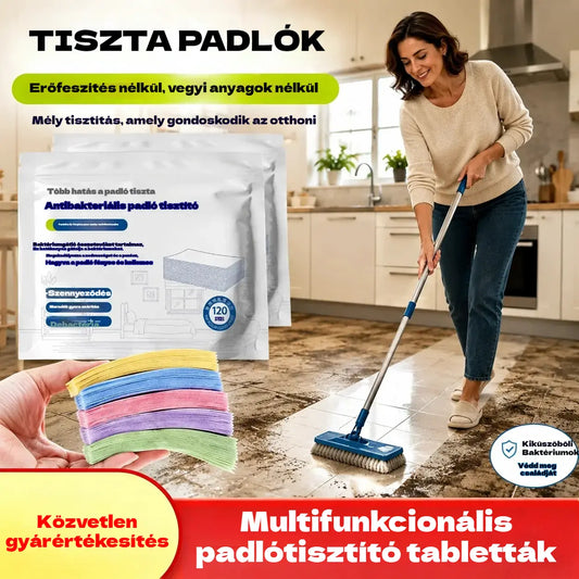 🧹✨ 240 db többcélú antibakteriális és szagtalanító tisztítótabletta | Alkalmas keményfa, laminált padló, csempék és lakókocsi falak tisztítására