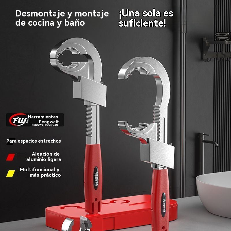 🔧 Llave Multifuncional Ajustable para Grifos – ¡Ligera y Antideslizante!