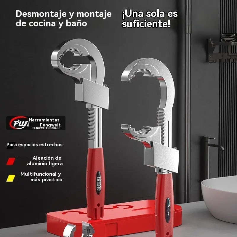 🔧 Llave Multifuncional Ajustable para Grifos – ¡Ligera y Antideslizante!