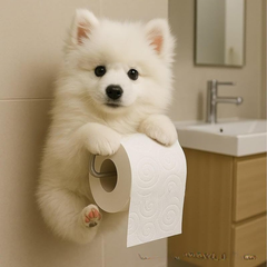 🐕Lindo porta rollo de papel higiénico con temática de cachorro