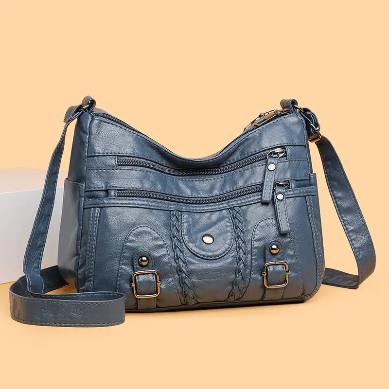 👜✨ Bolso Bandolera de Mujer en Cuero — ¡Elegante, Amplio y Versátil!