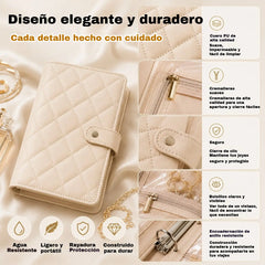 🔥📢 ¡Disfruta ahora de un 50% de descuento! 💎✨ Elegante y portátil organizador de joyas con múltiples compartimentos internos.