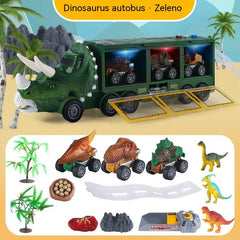 🦖🚛Interaktivni kamion za prijevoz dinosaura: sa svjetlima, zvukovima i pomičnim figurama – upustite se u zabavnu prapovijesnu pustolovinu! ✨🎮