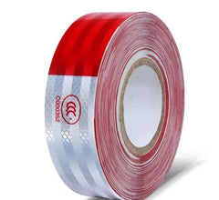 🚛【50mm*30m】🌙🔆Pegatinas reflectantes rojas y blancas, tiras reflectantes para camiones