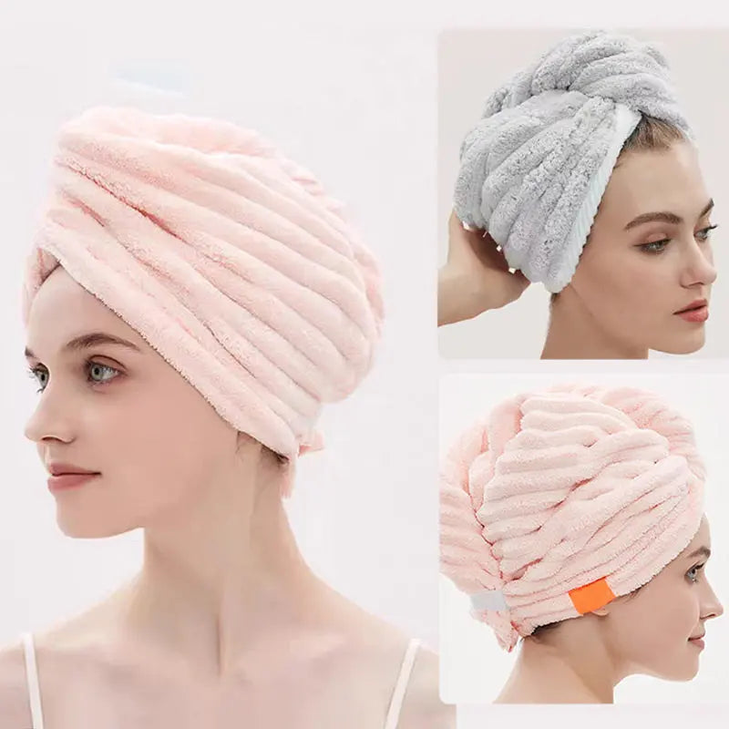 ⚡🧖‍♀️ Turbante de Secado Rápido para Cabello · Absorción Extra