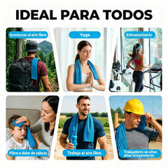 🎁 Compra 1 y llévate 1 gratis: 2 unidades por 26€ 🧊 Toalla refrescante instantánea con estuche de silicona de regalo – frío al instante, reutilizable y lista para cualquier aventura ✨