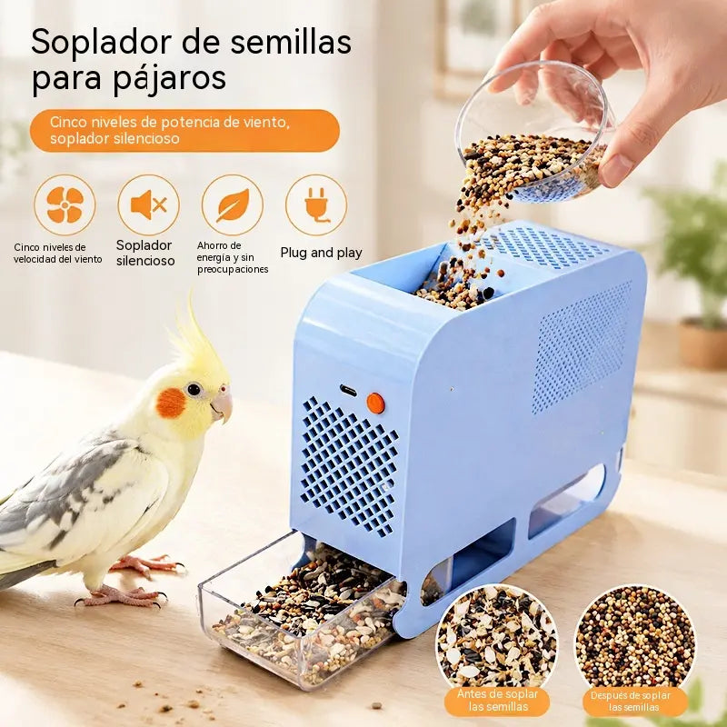 Limpiador de semillas para pájaros: elimina rápidamente las cáscaras vacías para obtener un alimento más limpio.