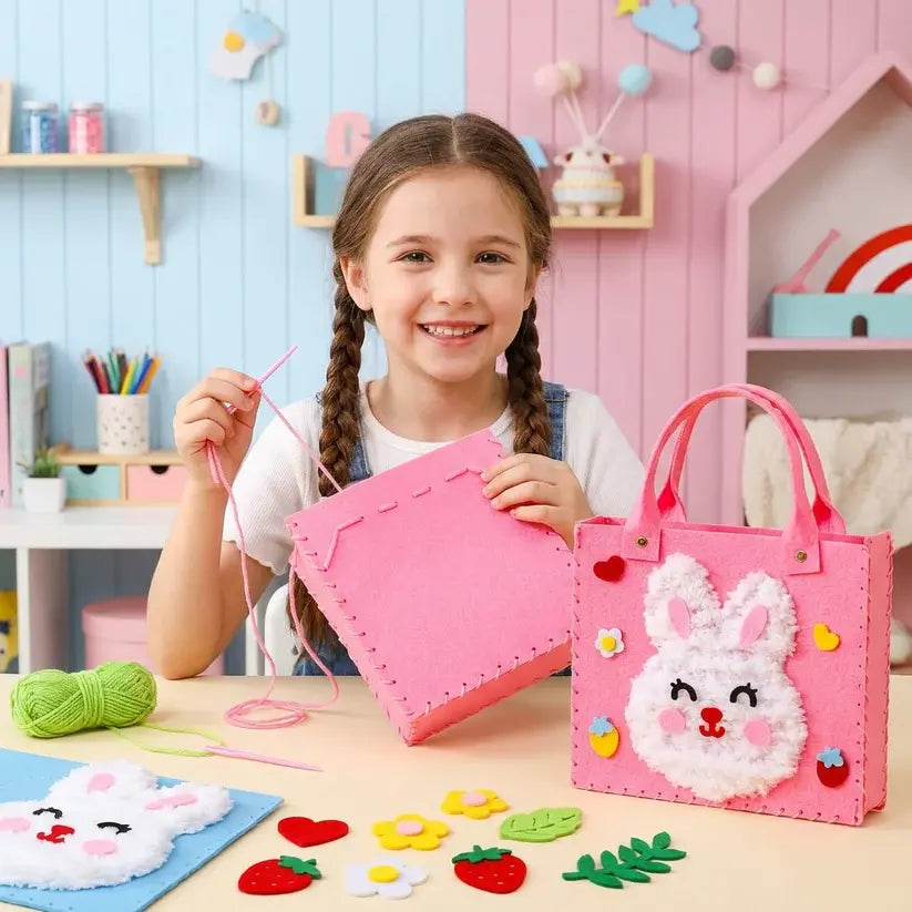 🧸🎨Kit de manualidades para niños: ¡Haz tu propia bolsa de peluche!