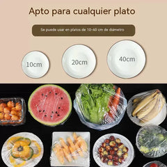 ⏳50% de descuento🔥【300 piezas】🎉Cuanto más compres, más ahorrarás🎁Tapas elásticas desechables para alimentos, aptas para cuencos y platos